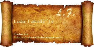 Luda Fabióla névjegykártya